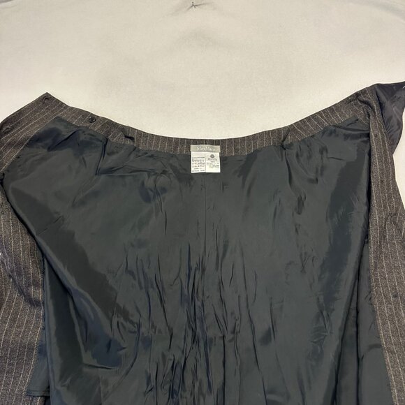 Max Mara Wool A-Line Knee Length Skirt Size 8 US Gray Classic Academia Career - Picture 8 of 12